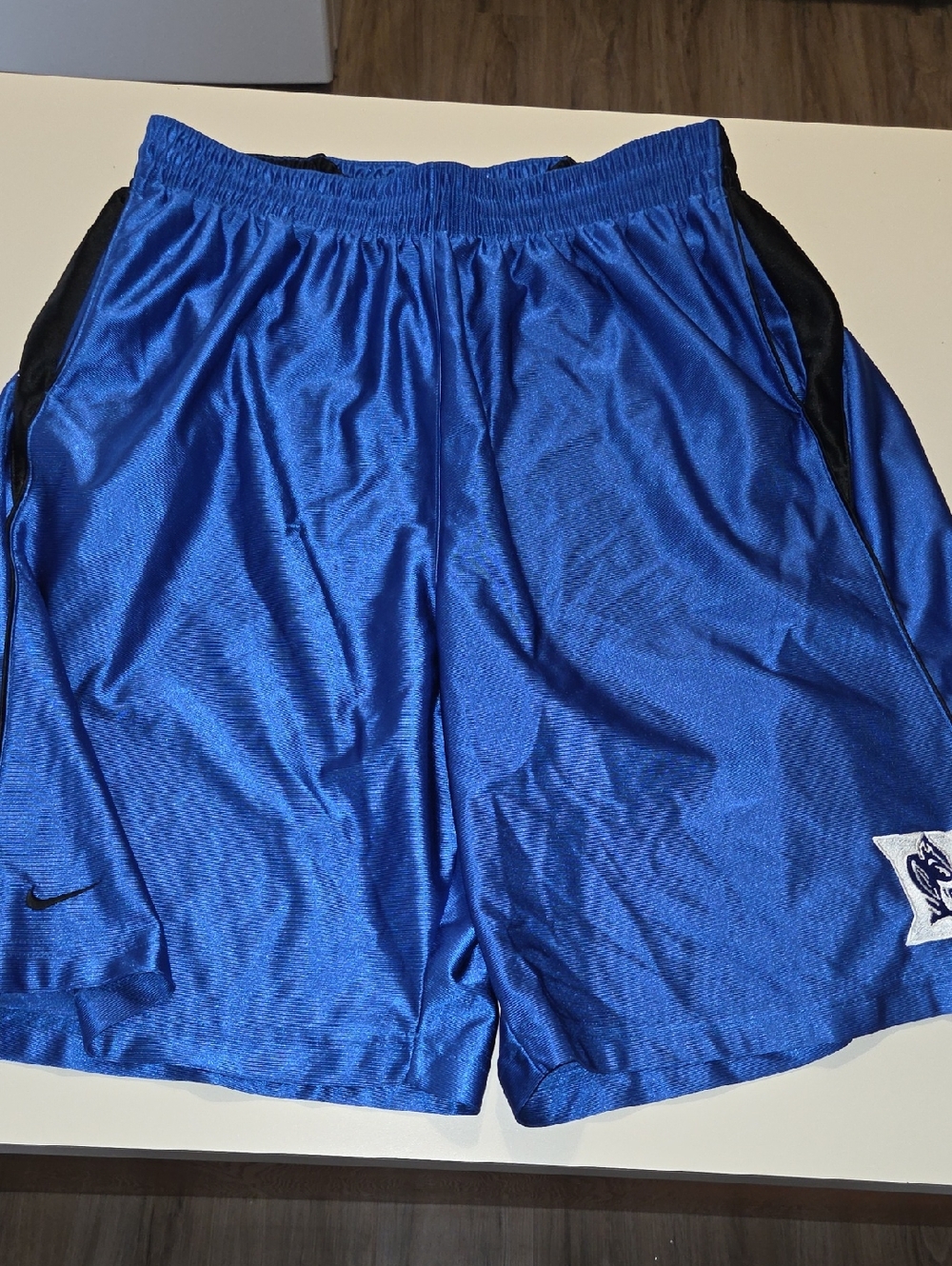 Nike Dazzle Duke Men's Royal Blue Athletic Shorts with Black Side Panels